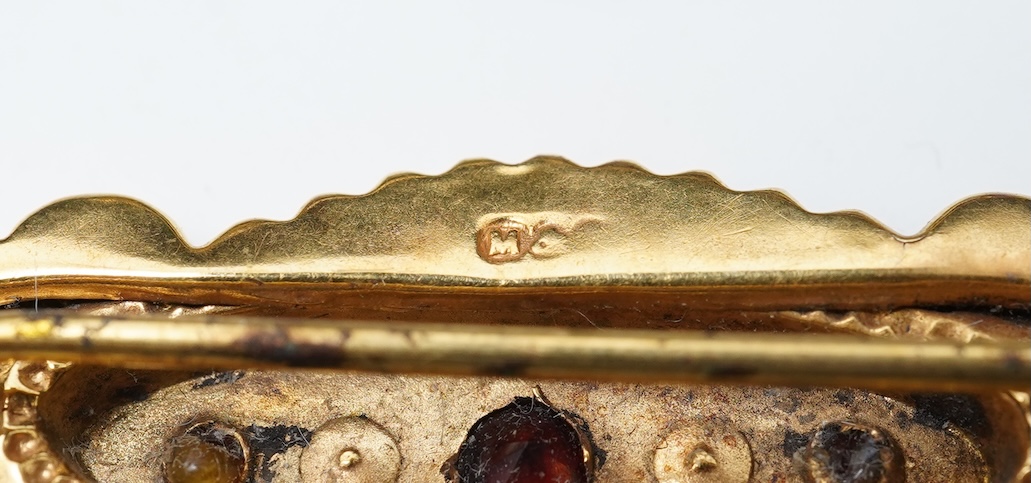 Three brooches, 19th and 20th century